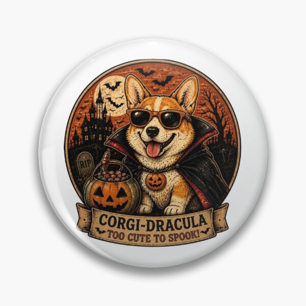 Item preview, Spooky Halloween corgi  designed and sold by JonysCreativeDesigns.