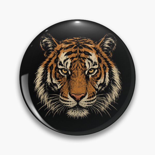 Item preview, Vintage Fierce Tiger Face Retro Wildlife Animal designed and sold by Moizento.