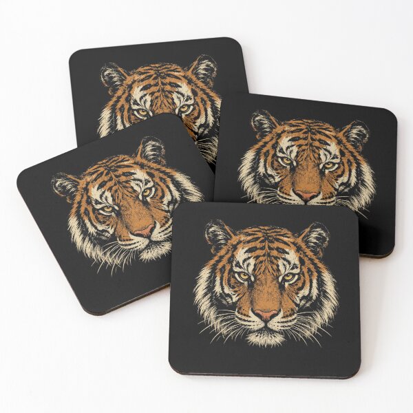 Item preview, Vintage Fierce Tiger Face Retro Wildlife Animal designed and sold by Moizento.