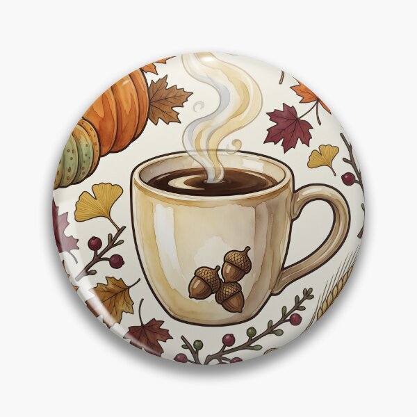 Item preview, Cozy Autumn Coffee Cottagecore Watercolor Art designed and sold by DIUMERI.