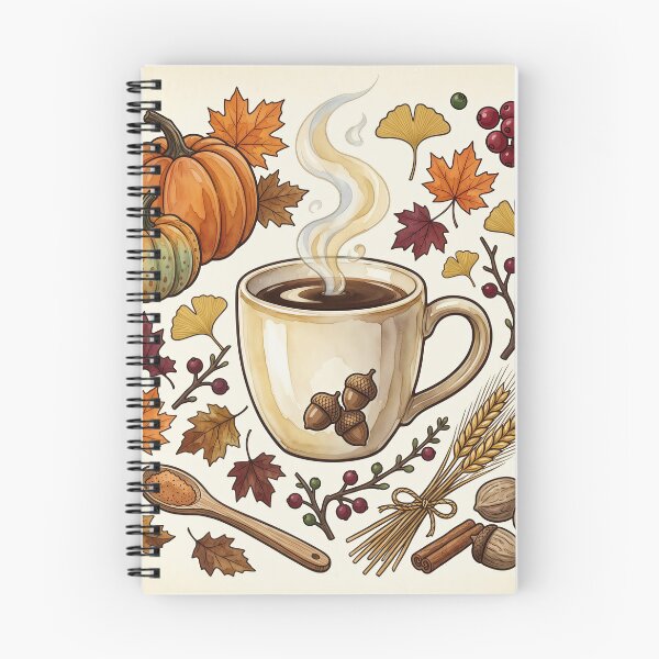 Artikelvorschau, Gemütliche Herbstkaffee-Cottagecore-Aquarellkunst entworfen und verkauft von DIUMERI.