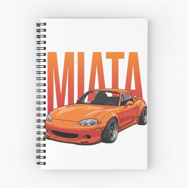 Item preview, Mazda MX-5 Miata NB Orange Widebody JDM Roadster Vector Art designed and sold by Motorline44.