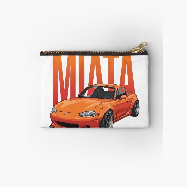 Item preview, Mazda MX-5 Miata NB Orange Widebody JDM Roadster Vector Art designed and sold by Motorline44.