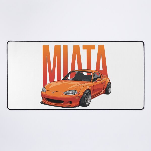 Item preview, Mazda MX-5 Miata NB Orange Widebody JDM Roadster Vector Art designed and sold by Motorline44.