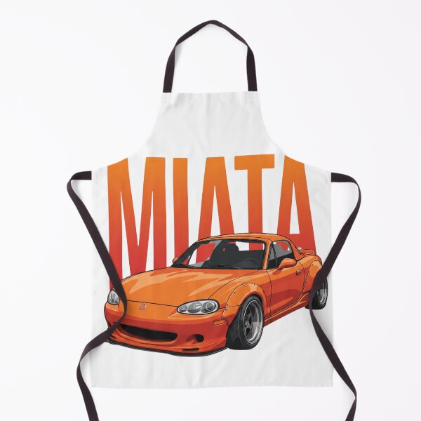 Item preview, Mazda MX-5 Miata NB Orange Widebody JDM Roadster Vector Art designed and sold by Motorline44.