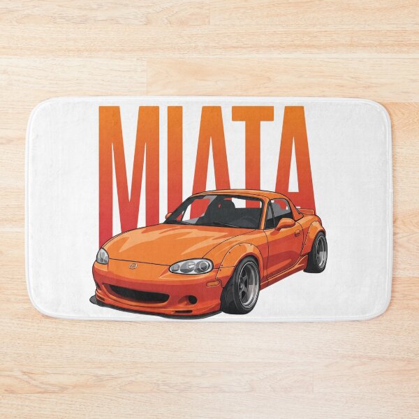 Item preview, Mazda MX-5 Miata NB Orange Widebody JDM Roadster Vector Art designed and sold by Motorline44.
