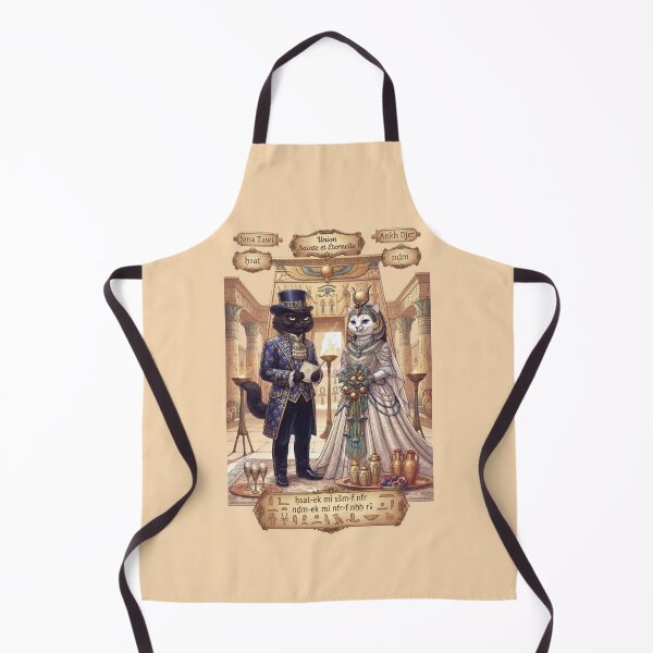 Item preview, Ancient Egyptian Wedding Cats - Mystical Feline Union Illustration designed and sold by PetalsPaws.