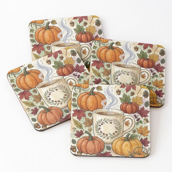 Item preview, Cozy Autumn Coffee Cottagecore Watercolor Mug designed and sold by DIUMERI.