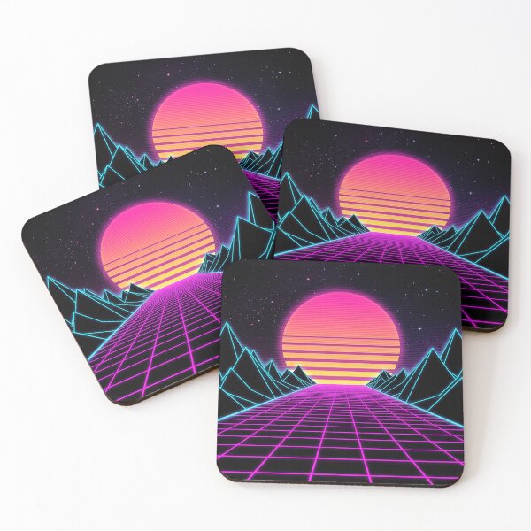 Item preview, Synthwave Neon Grid Sunset Retro Futurism designed and sold by The Mellonaire.