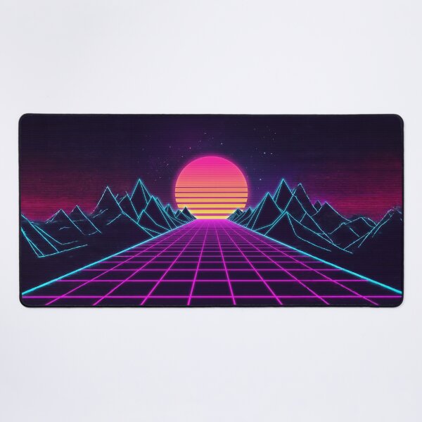 Item preview, Synthwave Neon Grid Sunset Retro Futurism designed and sold by The Mellonaire.