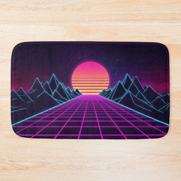 Item preview, Synthwave Neon Grid Sunset Retro Futurism designed and sold by The Mellonaire.