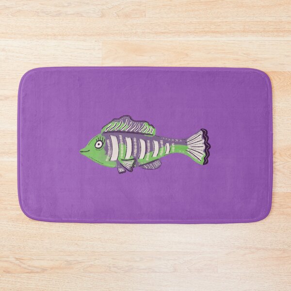 Item preview, Franken-Fish | Purple & Green Folk Art Fish designed and sold by Whimsy Moth .