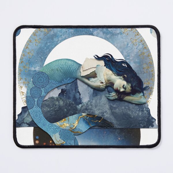 Item preview, Ocean Goddess Mermaid Art designed and sold by Mystikos Art.
