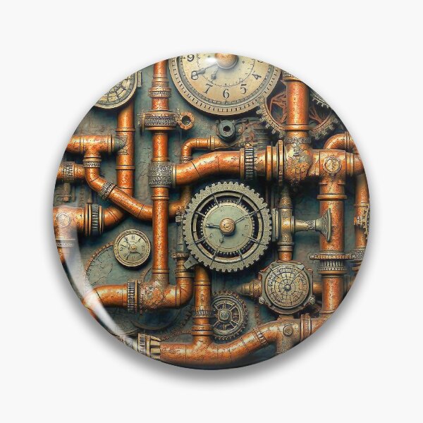 Item preview, Steampunk Pipe Gears Design designed and sold by Retro Art Factory.