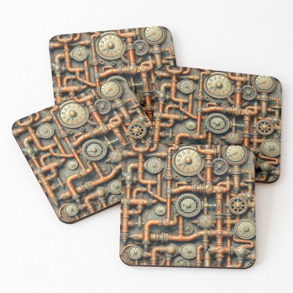 Item preview, Steampunk Pipe Gears Design designed and sold by Retro Art Factory.