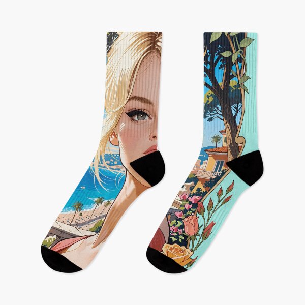 Item preview, Young Brigitte Bardot Sunny Nice Riviera Art Print designed and sold by BorgSpareParts.