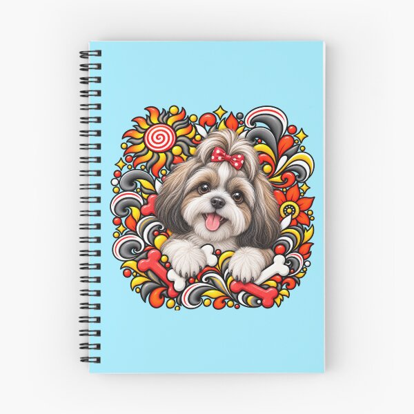 Item preview, Shih Tzu Floral Art - Bones & Swirls Decor designed and sold by PixelsPaws.