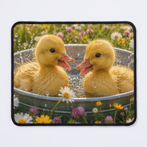 Item preview, Two Cute Ducklings Splashing designed and sold by AnjaSarahArt.