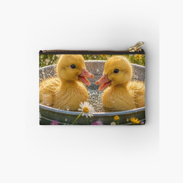 Item preview, Two Cute Ducklings Splashing designed and sold by AnjaSarahArt.