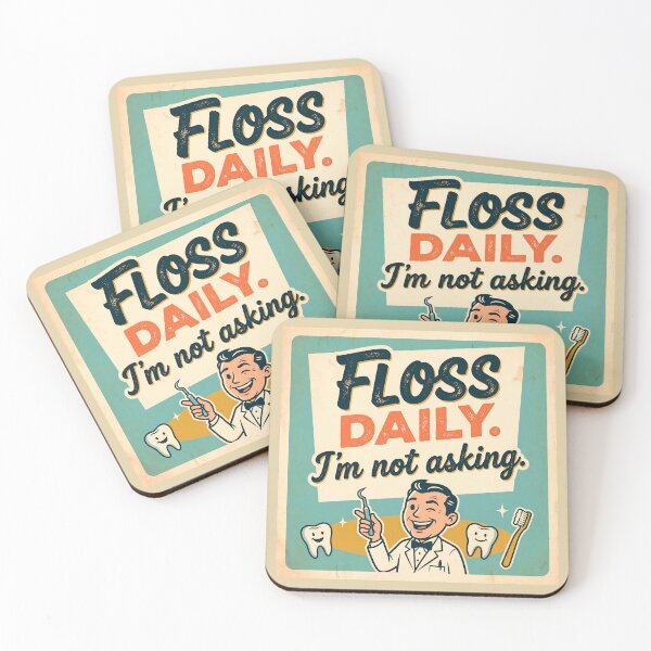 Item preview, Retro Dental Hygiene Reminder designed and sold by ThreadRiotTees.