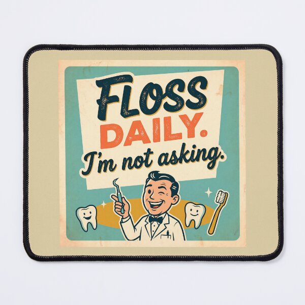 Item preview, Retro Dental Hygiene Reminder designed and sold by ThreadRiotTees.