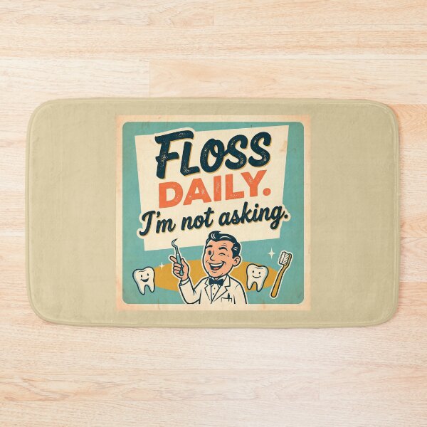 Item preview, Retro Dental Hygiene Reminder designed and sold by ThreadRiotTees.
