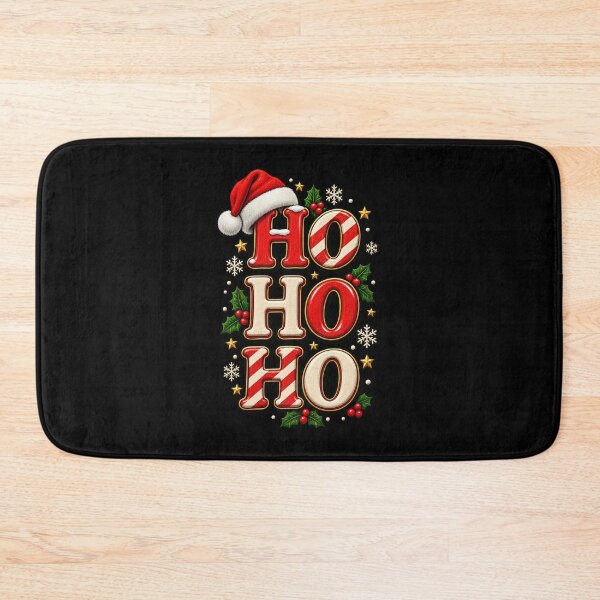 Item preview, Stacked HO HO HO with Santa hat designed and sold by Side Quest Co..