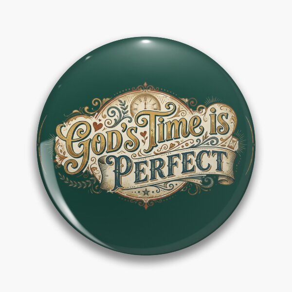 Item preview, God's Time Is Perfect Vintage Typography designed and sold by FootprintofLove.