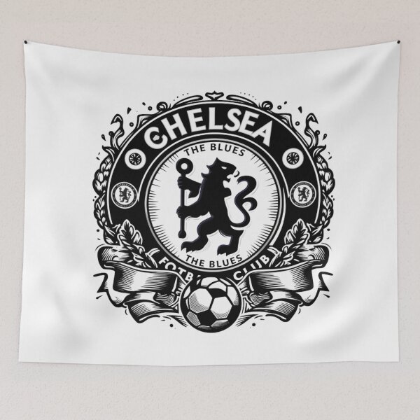 Item preview, Chelsea Football Crest Vintage Black And White Lion Emblem designed and sold by annaarthk.