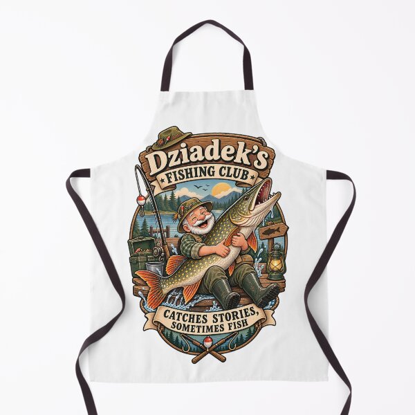 Item preview, Dziadek's Fishing Club Catches Stories Sometimes Fish - Funny Polish Grandpa Fishing Gift designed and sold by Neurospicy Trolls.