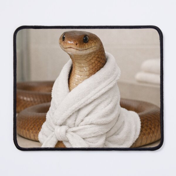 Item preview, Eastern Brown Snake Relaxing in a Bathrobe designed and sold by Sillytoe.