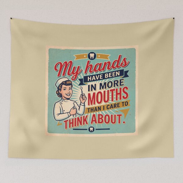 Item preview, Retro Dental Assistant Humor Vintage Dentist designed and sold by ThreadRiotTees.