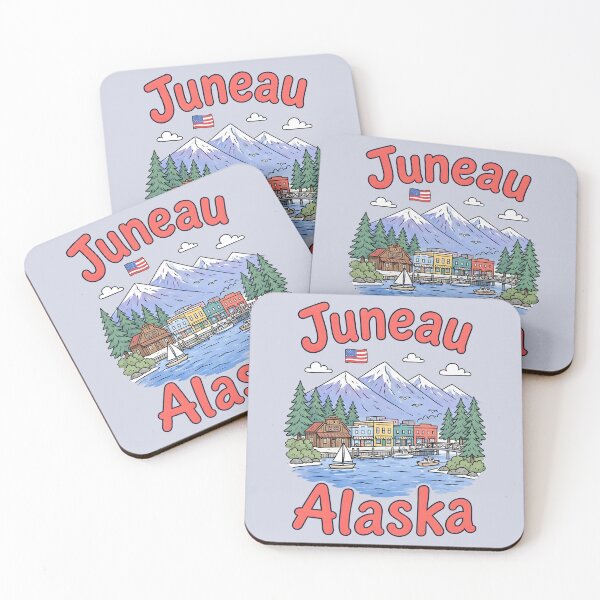 Item preview, Juneau Alaska Cute Pastel City designed and sold by HowToCanadian.