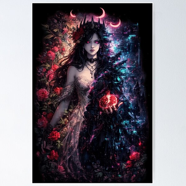 Item preview, Persephone Art – Glitch Goddess of the Underworld designed and sold by JupiterGlitchEmpire.