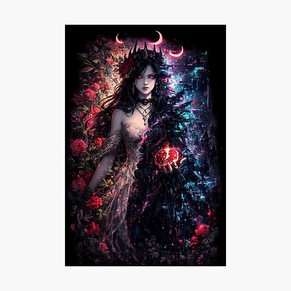 Item preview, Persephone Art – Glitch Goddess of the Underworld designed and sold by JupiterGlitchEmpire.