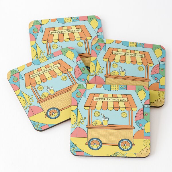 Item preview, Summer Lemonade Stand Memphis Pattern designed and sold by DIUMERI.