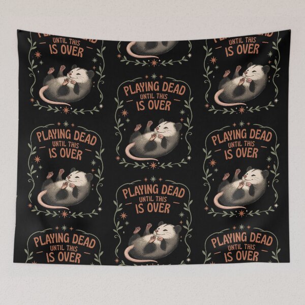 Item preview, Playing Dead Until This Is Over – Funny Opossum Introvert Humor designed and sold by CutieGalore.