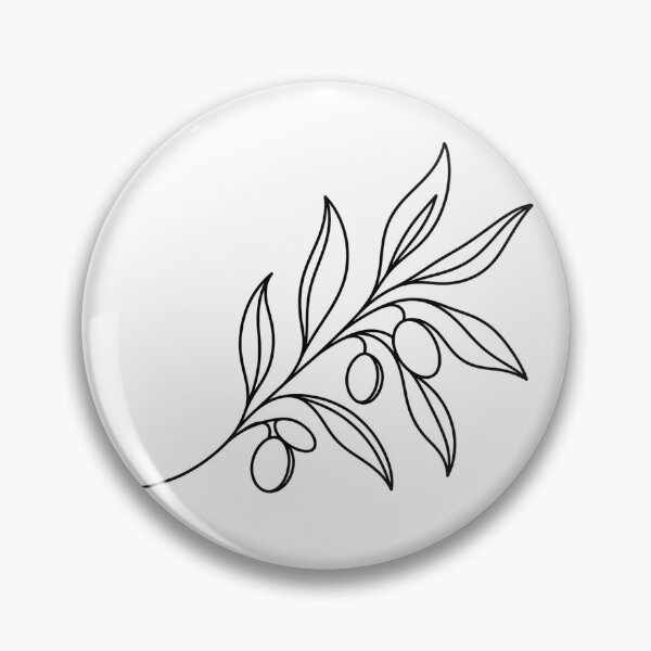 Artikelvorschau, Olive Branch Minimal Line Art entworfen und verkauft von LineArtDrawing.