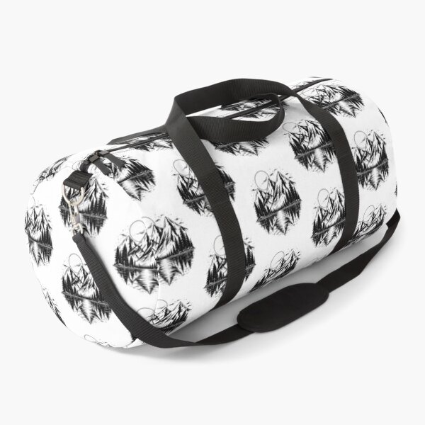 Item preview, Mountain Lake Reflections Black and White Nature Landscape designed and sold by timiparkerart.