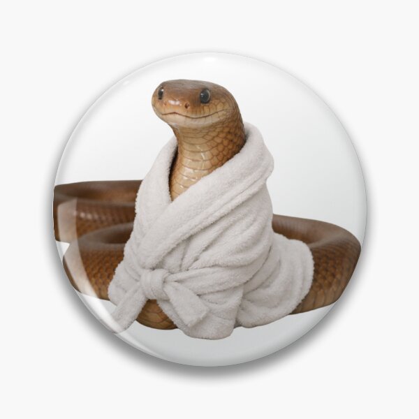 Item preview, Eastern Brown Snake in a White Bathrobe designed and sold by Sillytoe.