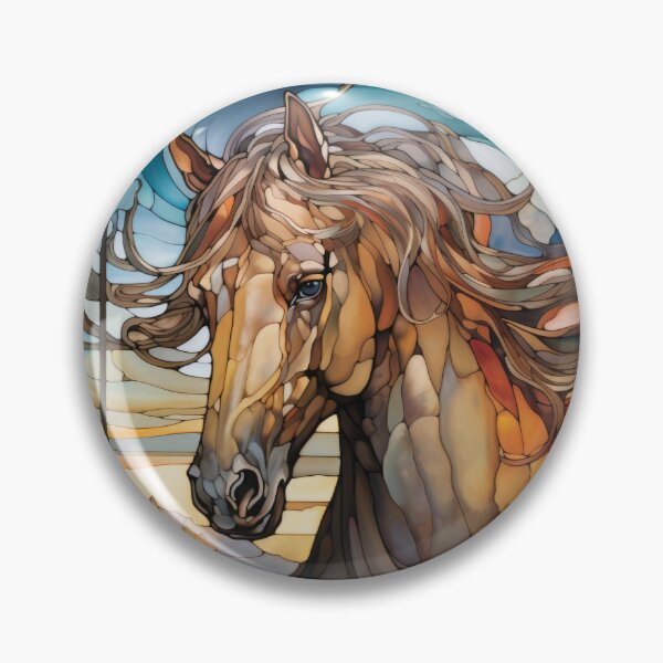 Item preview, Wild Horse Stained Glass Artwork designed and sold by pinkal.