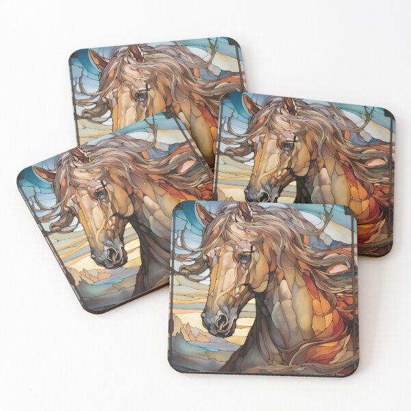 Item preview, Wild Horse Stained Glass Artwork designed and sold by pinkal.
