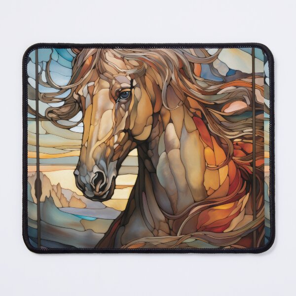 Item preview, Wild Horse Stained Glass Artwork designed and sold by pinkal.