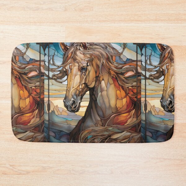 Item preview, Wild Horse Stained Glass Artwork designed and sold by pinkal.