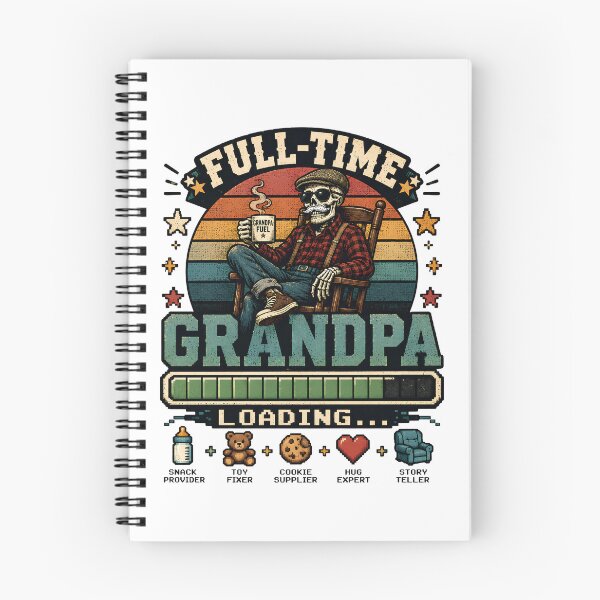Item preview, Full-Time Grandpa Loading - Funny Retro Grandpa Retirement Gift Snack Provider designed and sold by Neurospicy Trolls.