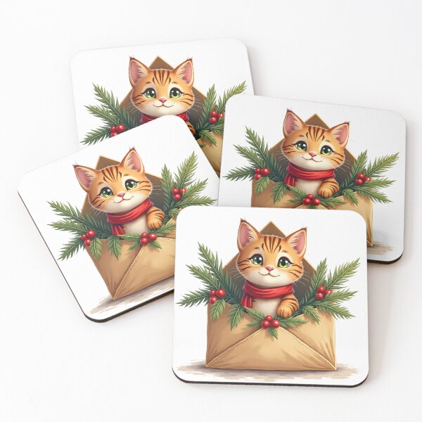 Item preview, Kitty Christmas Post Office – Christmas Kitten Letter designed and sold by ArtemisEutopia.