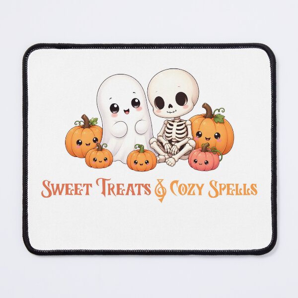 Item preview, Cute Ghost & Skeleton around Pumpkins  designed and sold by KashaDesign.