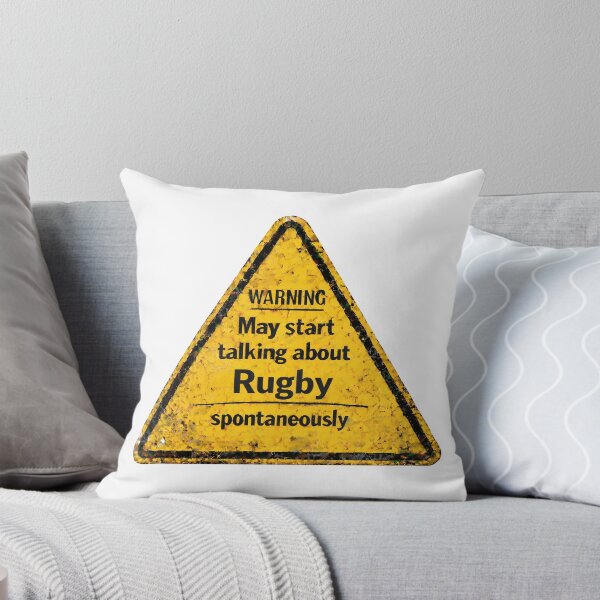 Item preview, Warning May Start Talking About Rugby Funny Sports Fan Design. designed and sold by The-T-In-Retro.