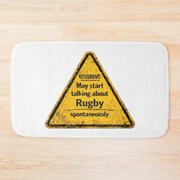 Item preview, Warning May Start Talking About Rugby Funny Sports Fan Design. designed and sold by The-T-In-Retro.