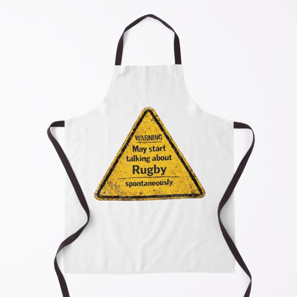 Item preview, Warning May Start Talking About Rugby Funny Sports Fan Design. designed and sold by The-T-In-Retro.